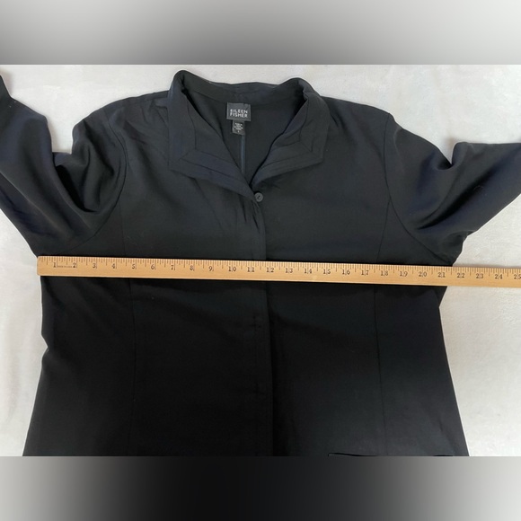 Eileen Fisher Black Wool Blend Smock Tunic - Picture 12 of 14